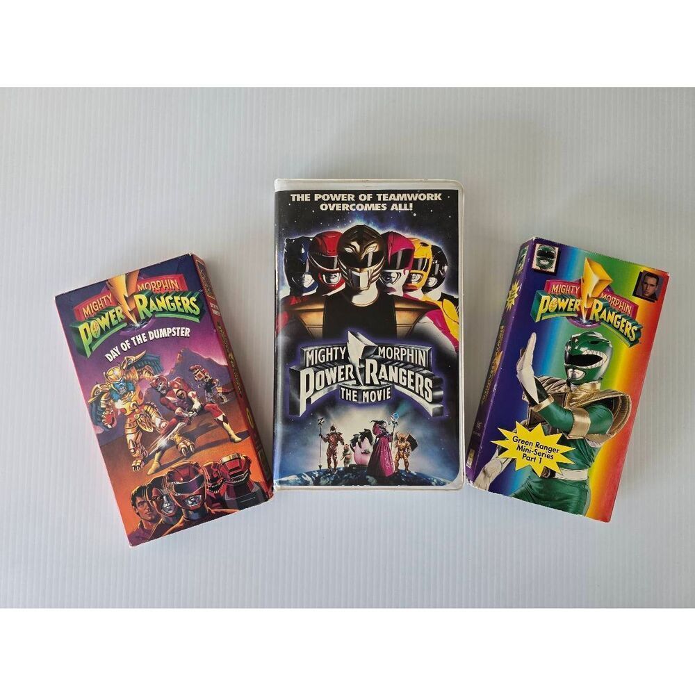 Mighty Morphin Power Ranger VHS Bundle of 3